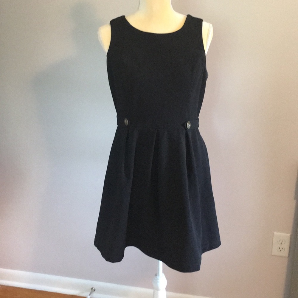 Black dress with button details